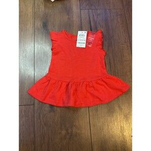 red shirt dress baby girls rufflesvalentines day 3-6 months nwt first impression